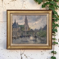 Framed Oil on Canvas by José Salvaggio (1953-) 'Place de la Carrière ~ Nancy'