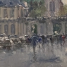 Framed Oil on Canvas by José Salvaggio (1953-) 'Place de la Carrière ~ Nancy'