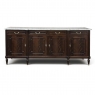 French Louis XVI Mahogany Buffet with Carrara Marble