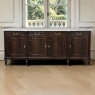 French Louis XVI Mahogany Buffet with Carrara Marble