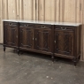 French Louis XVI Mahogany Buffet with Carrara Marble