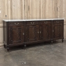 French Louis XVI Mahogany Buffet with Carrara Marble