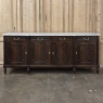 French Louis XVI Mahogany Buffet with Carrara Marble