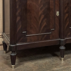 French Louis XVI Mahogany Buffet with Carrara Marble
