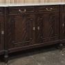 French Louis XVI Mahogany Buffet with Carrara Marble