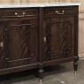 French Louis XVI Mahogany Buffet with Carrara Marble