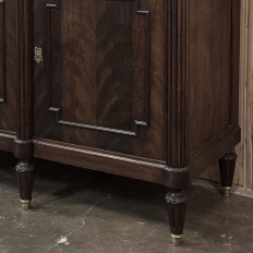 French Louis XVI Mahogany Buffet with Carrara Marble