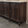 French Louis XVI Mahogany Buffet with Carrara Marble