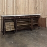 French Louis XVI Mahogany Buffet with Carrara Marble