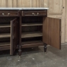 French Louis XVI Mahogany Buffet with Carrara Marble