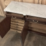 French Louis XVI Mahogany Buffet with Carrara Marble
