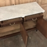 French Louis XVI Mahogany Buffet with Carrara Marble