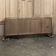 French Louis XVI Mahogany Buffet with Carrara Marble