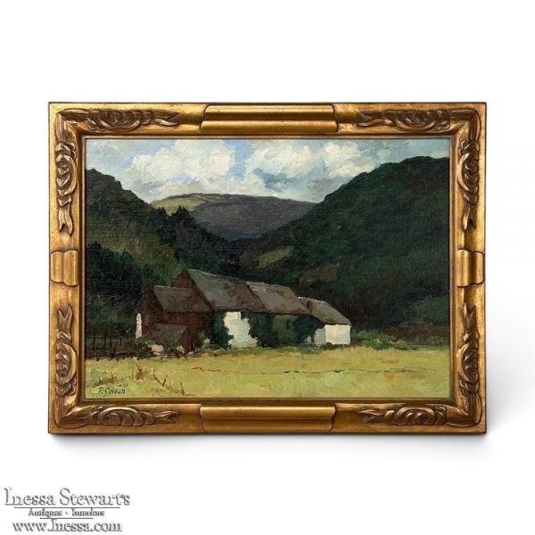 Framed Oil Painting on Canvas by Pierre Colson (1930-?) 'Farmhouse in the Ardennes'