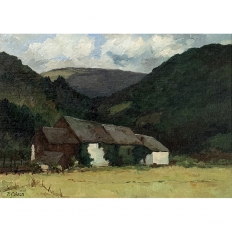 Framed Oil Painting on Canvas by Pierre Colson (1930-?) 'Farmhouse in the Ardennes'