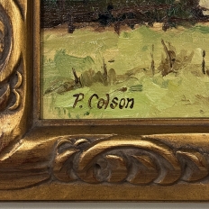 Framed Oil Painting on Canvas by Pierre Colson (1930-?) 'Farmhouse in the Ardennes'