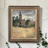 Framed Oil Painting on Canvas by Jose Salvaggio (1953-) 'Village on the Saulx River, Meuse'