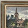 Framed Oil Painting on Canvas by Jose Salvaggio (1953-) 'Village on the Saulx River, Meuse'