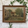Framed Oil Painting on Canvas Signed Klein 'Country Farmhouse'