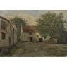 Framed Oil Painting on Canvas Signed Klein 'Country Farmhouse'