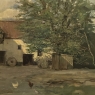 Framed Oil Painting on Canvas Signed Klein 'Country Farmhouse'