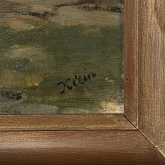Framed Oil Painting on Canvas Signed Klein 'Country Farmhouse'