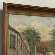 Framed Oil Painting on Canvas Signed Klein 'Country Farmhouse'