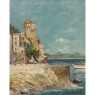 Framed Oil Painting on Canvas by Paule Bisman (1897-1973) 'Adriatic Coastline'