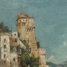 Framed Oil Painting on Canvas by Paule Bisman (1897-1973) 'Adriatic Coastline'
