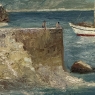 Framed Oil Painting on Canvas by Paule Bisman (1897-1973) 'Adriatic Coastline'