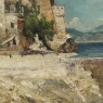Framed Oil Painting on Canvas by Paule Bisman (1897-1973) 'Adriatic Coastline'