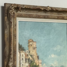Framed Oil Painting on Canvas by Paule Bisman (1897-1973) 'Adriatic Coastline'