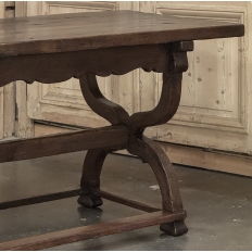 18th Century Spanish Oak Trestle Table ~ Console ~ Library Table