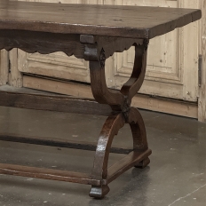 18th Century Spanish Oak Trestle Table ~ Console ~ Library Table