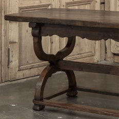 18th Century Spanish Oak Trestle Table ~ Console ~ Library Table