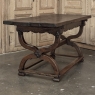 18th Century Spanish Oak Trestle Table ~ Console ~ Library Table