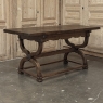 18th Century Spanish Oak Trestle Table ~ Console ~ Library Table