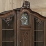 Antique Liegeois Regence Style Two-Tiered Oak Display Buffet with Clock