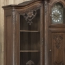 Antique Liegeois Regence Style Two-Tiered Oak Display Buffet with Clock