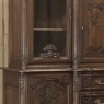 Antique Liegeois Regence Style Two-Tiered Oak Display Buffet with Clock