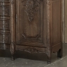 Antique Liegeois Regence Style Two-Tiered Oak Display Buffet with Clock