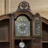 Antique Liegeois Regence Style Two-Tiered Oak Display Buffet with Clock