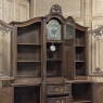 Antique Liegeois Regence Style Two-Tiered Oak Display Buffet with Clock