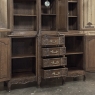 Antique Liegeois Regence Style Two-Tiered Oak Display Buffet with Clock