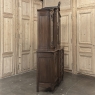 Antique Liegeois Regence Style Two-Tiered Oak Display Buffet with Clock