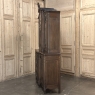Antique Liegeois Regence Style Two-Tiered Oak Display Buffet with Clock