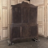 Antique Liegeois Regence Style Two-Tiered Oak Display Buffet with Clock