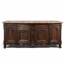 Antique French Walnut Louis XIV Marble Top Display Buffet ~ Sideboard