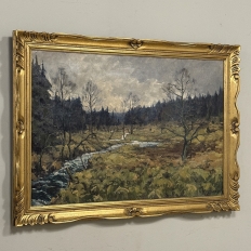 Framed Oil Painting on Canvas by Jean Francois (1903-1977) 'St. Hubert Forest'