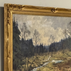 Framed Oil Painting on Canvas by Jean Francois (1903-1977) 'St. Hubert Forest'